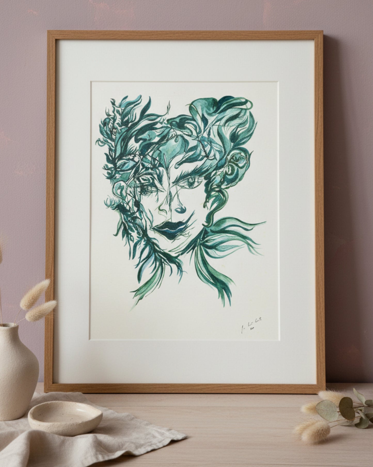 The Lady in the Mirror and the Hair... Again - Original Painting