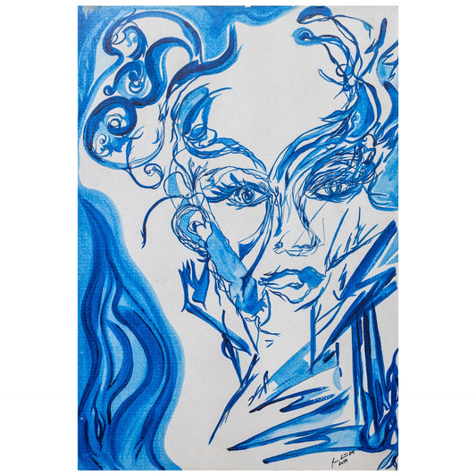 The Lady in the Mirror in the Morning - Original Fine Art Painting