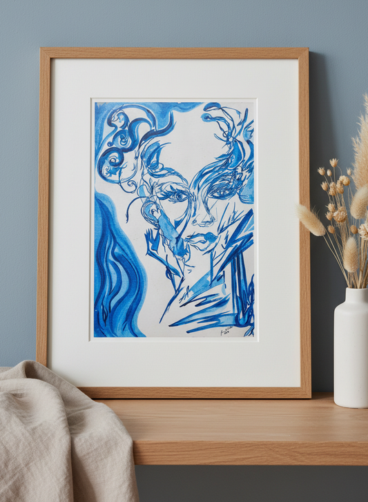 The Lady in the Mirror in the Morning - Original Painting