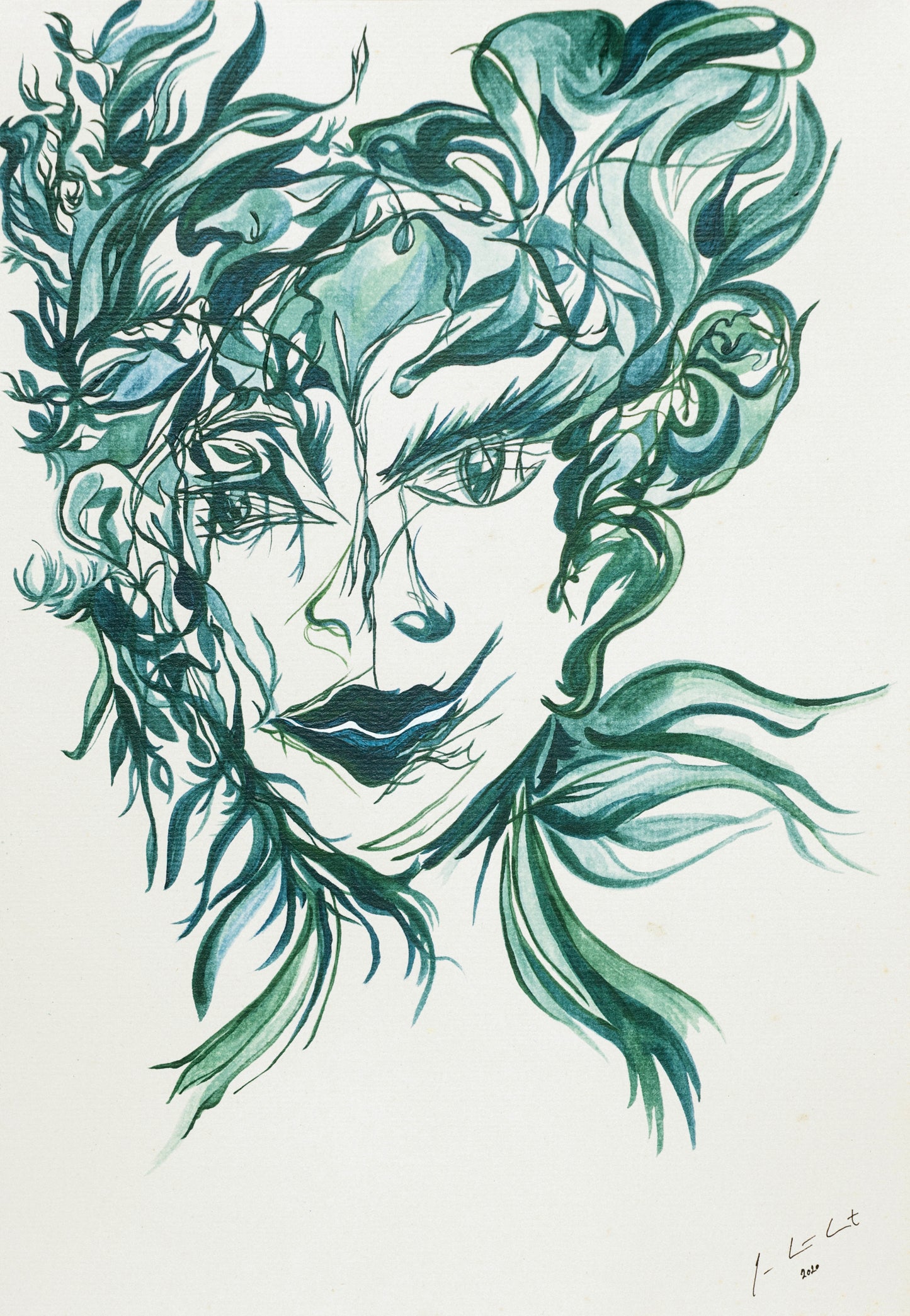 The Lady in the Mirror and the Hair... Again - Original Painting