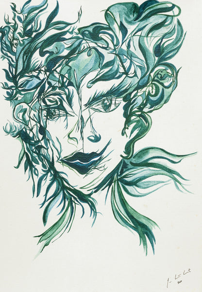 The Lady in the Mirror and the Hair... Again - Original Painting