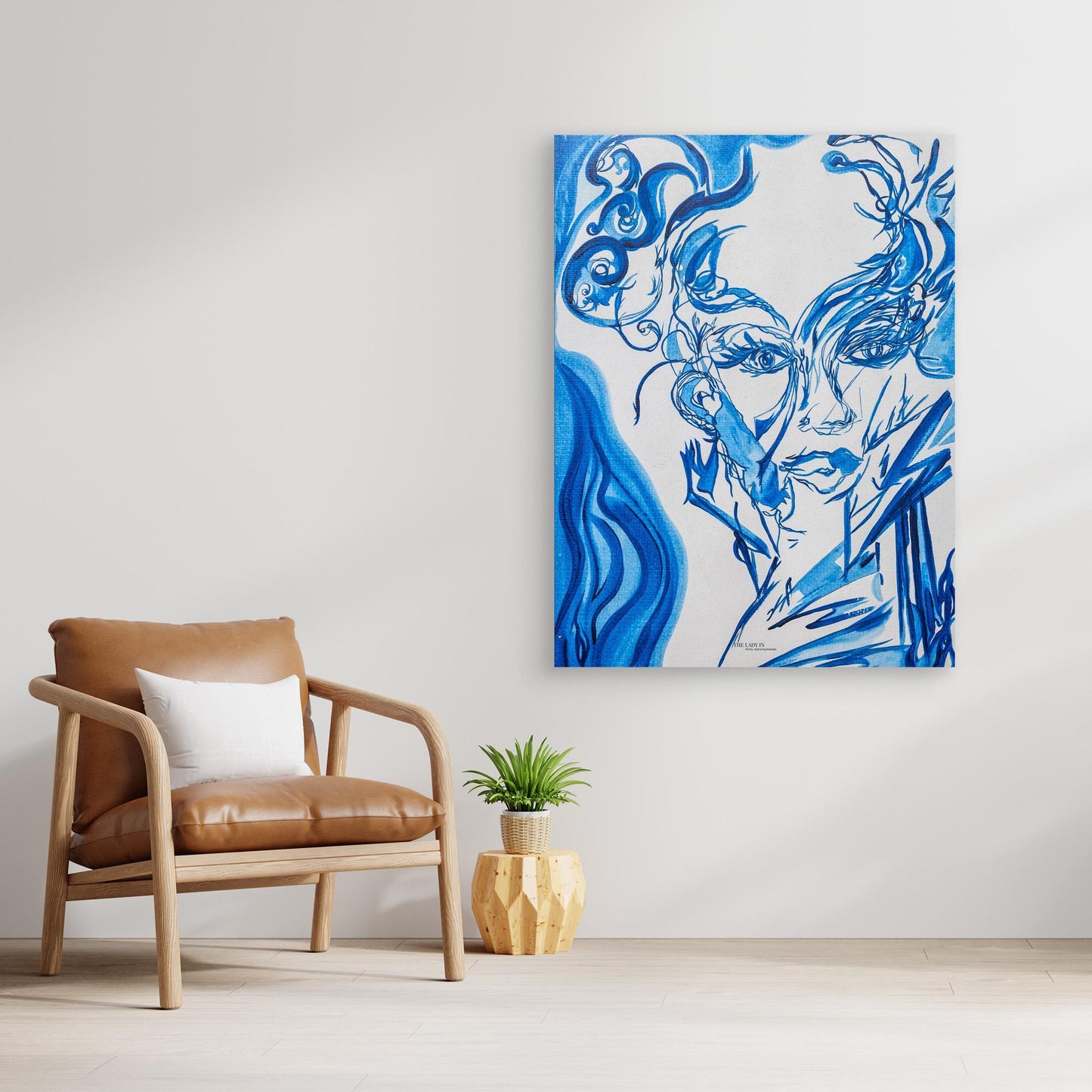 The Lady in the Mirror in the Morning - Canvas Art Print