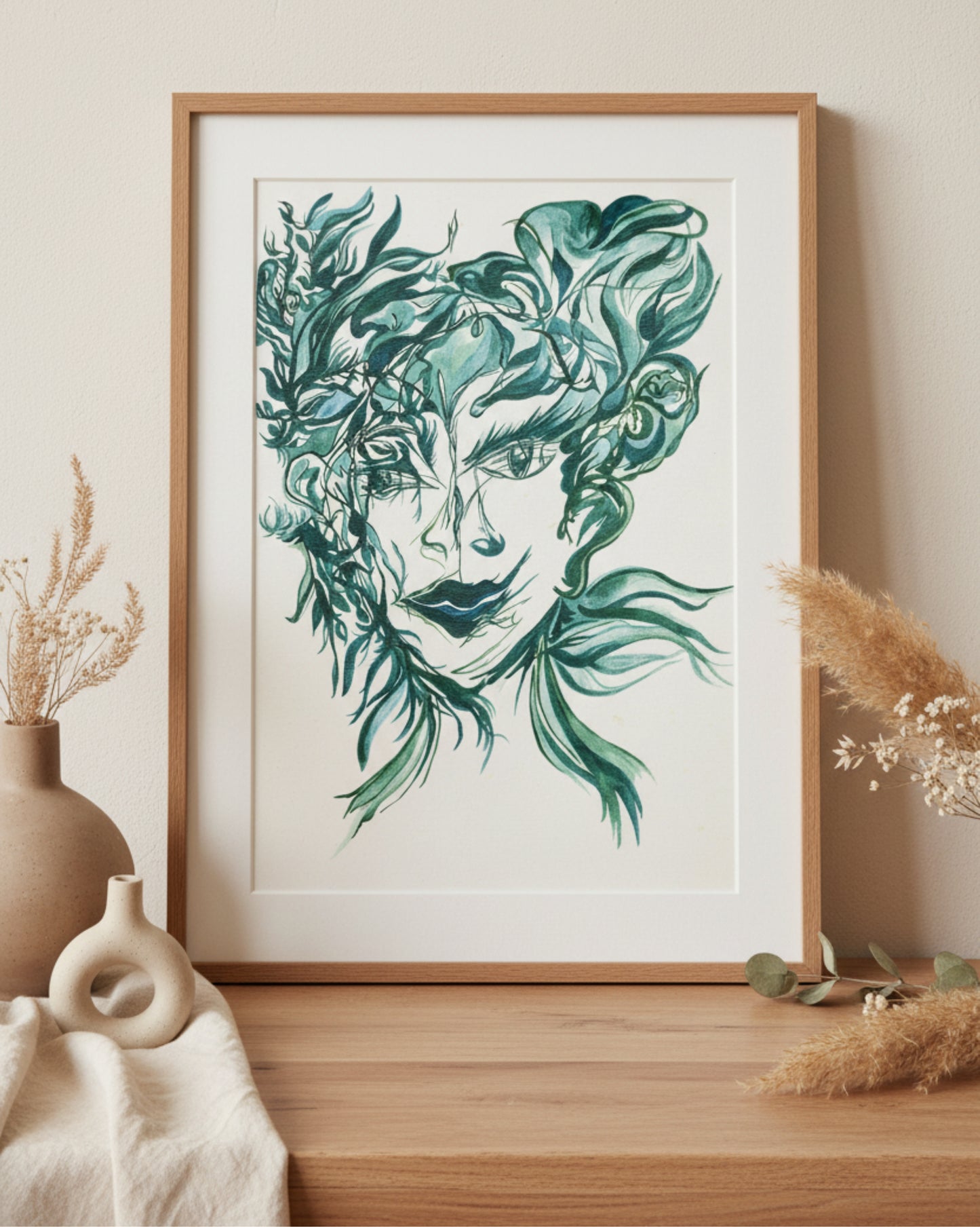 The Lady in the Mirror and the Hair... Again - Original Painting