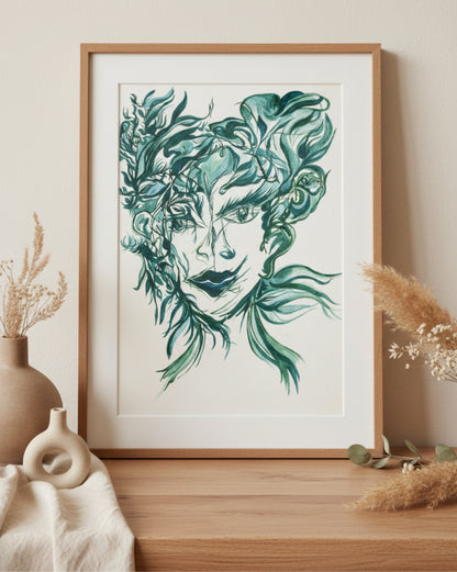 The Lady in the Mirror and the Hair... Again - Original Painting