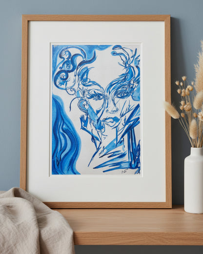 The Lady in the Mirror in the Morning - Original Painting
