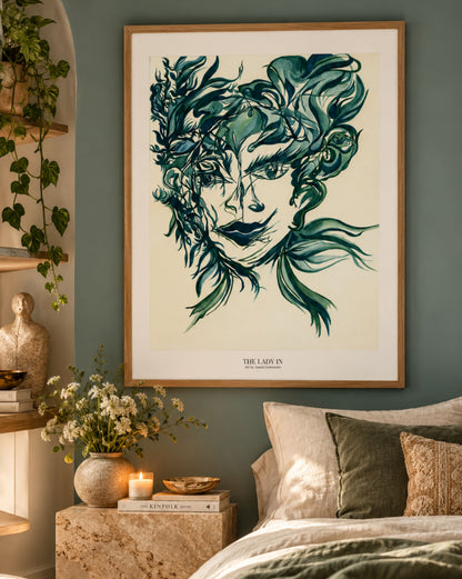 The Lady in the Mirror and the Hair... Again - Print on Fine Art Paper