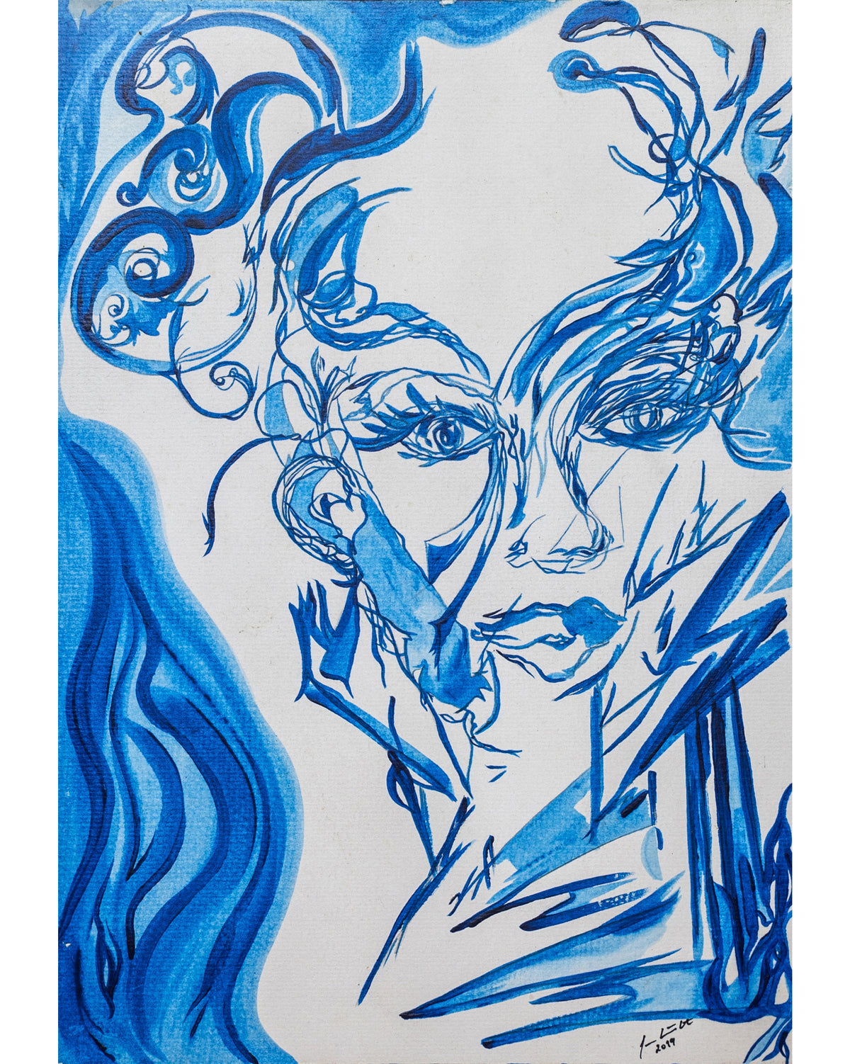 The Lady in the Mirror in the Morning - Print on Fine Art Paper