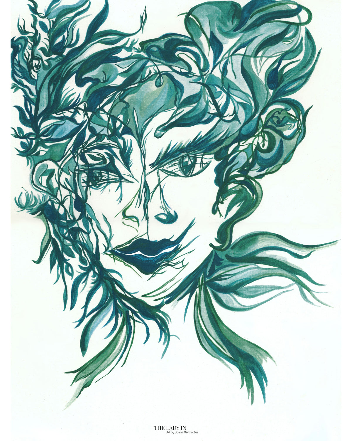 The Lady in the Mirror and the Hair... Again - Print on Fine Art Paper