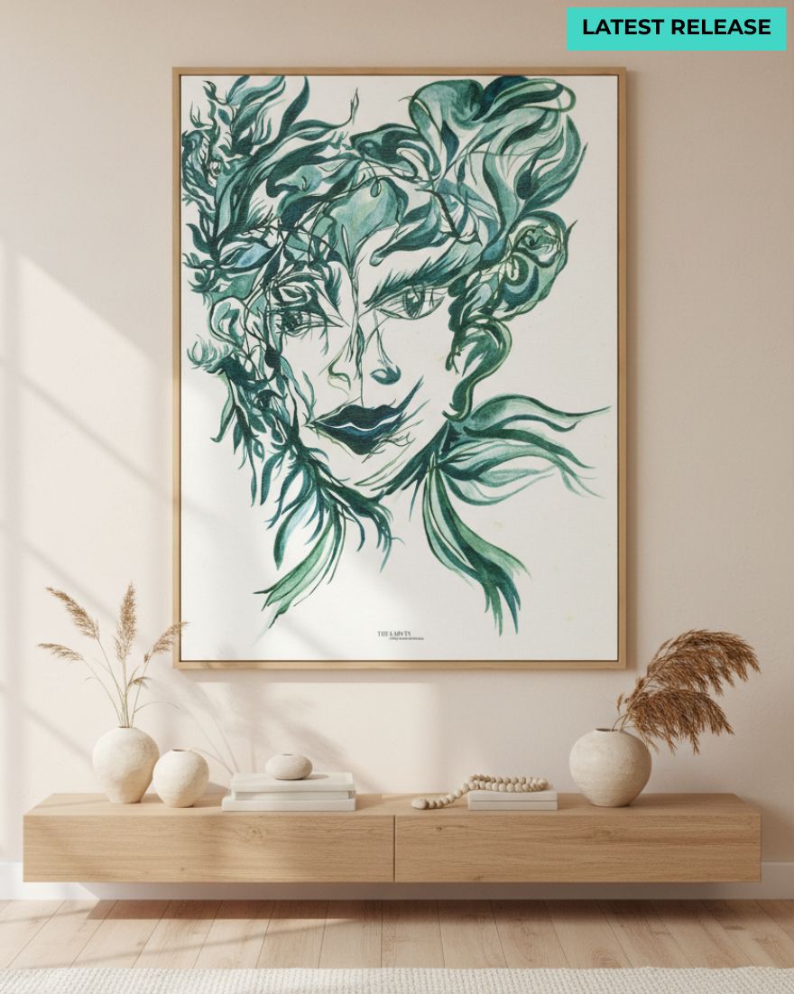 The Lady in the Mirror and the Hair... Again - Canvas Art Print