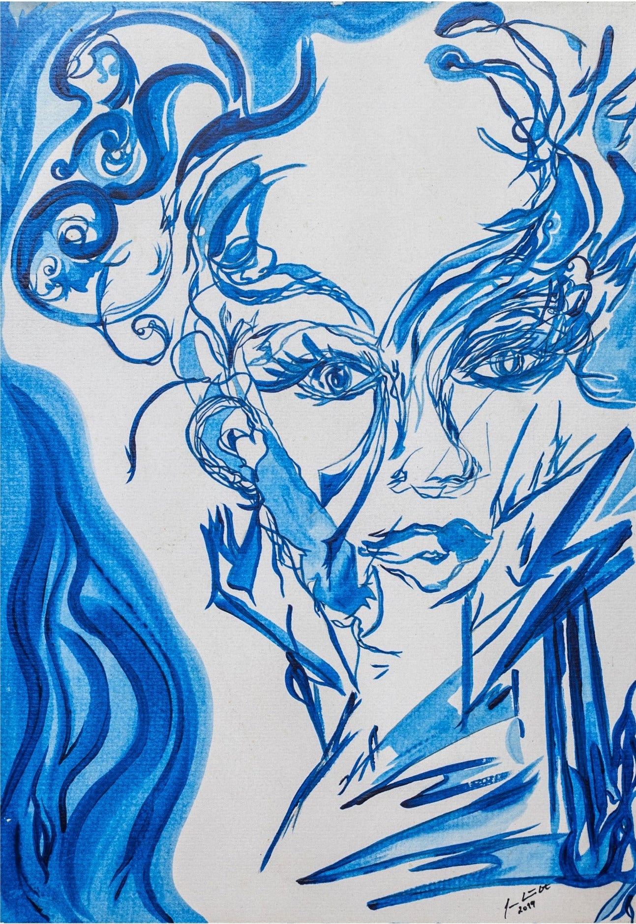 The Lady in the Mirror in the Morning - Original Painting