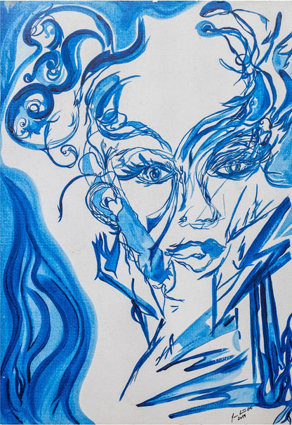 The Lady in the Mirror in the Morning - Original Painting