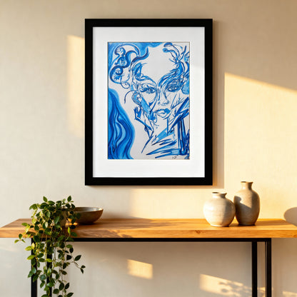 The Lady in the Mirror in the Morning - Original Fine Art Painting