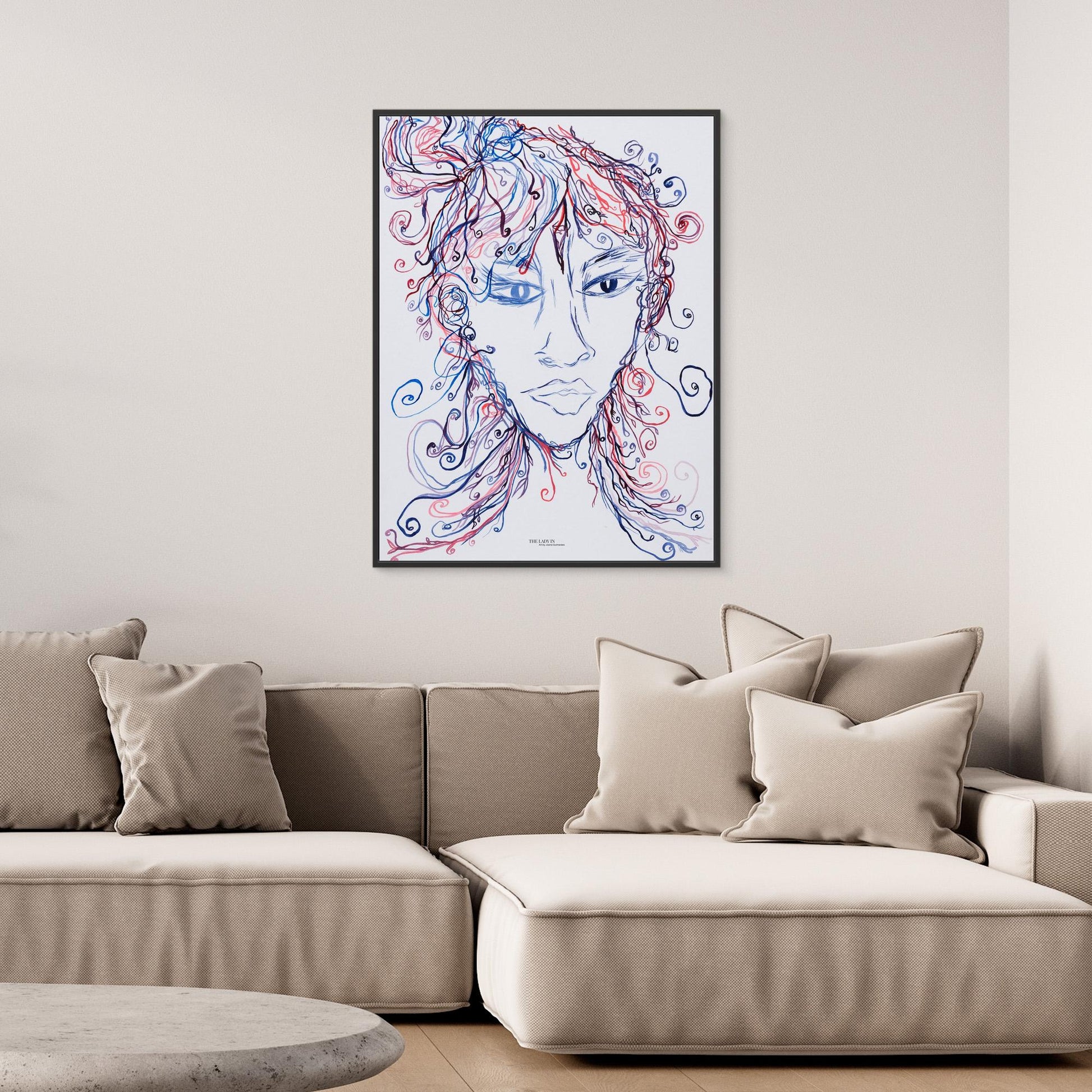 The Lady Creating - Canvas Art Print