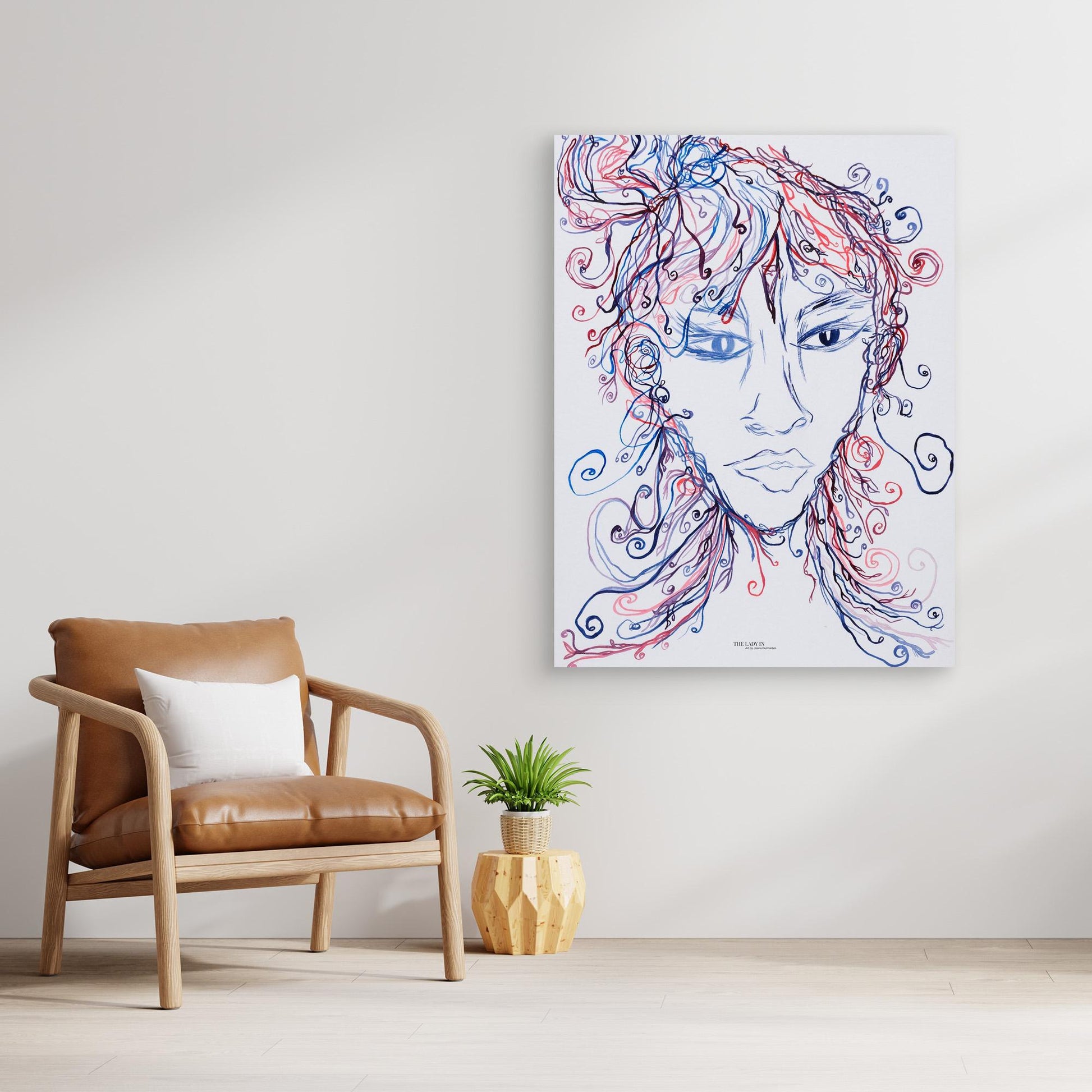 The Lady Creating - Canvas Art Print