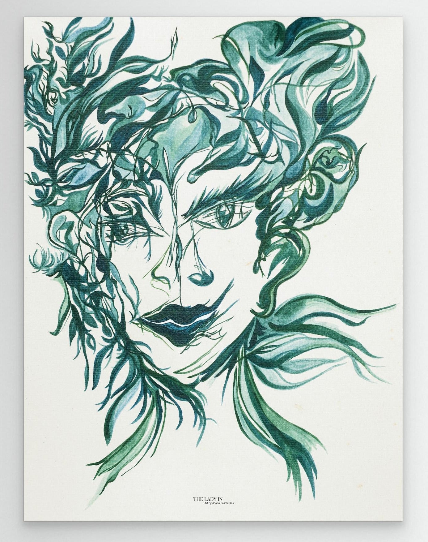 The Lady in the Mirror and the Hair... Again - Canvas Art Print