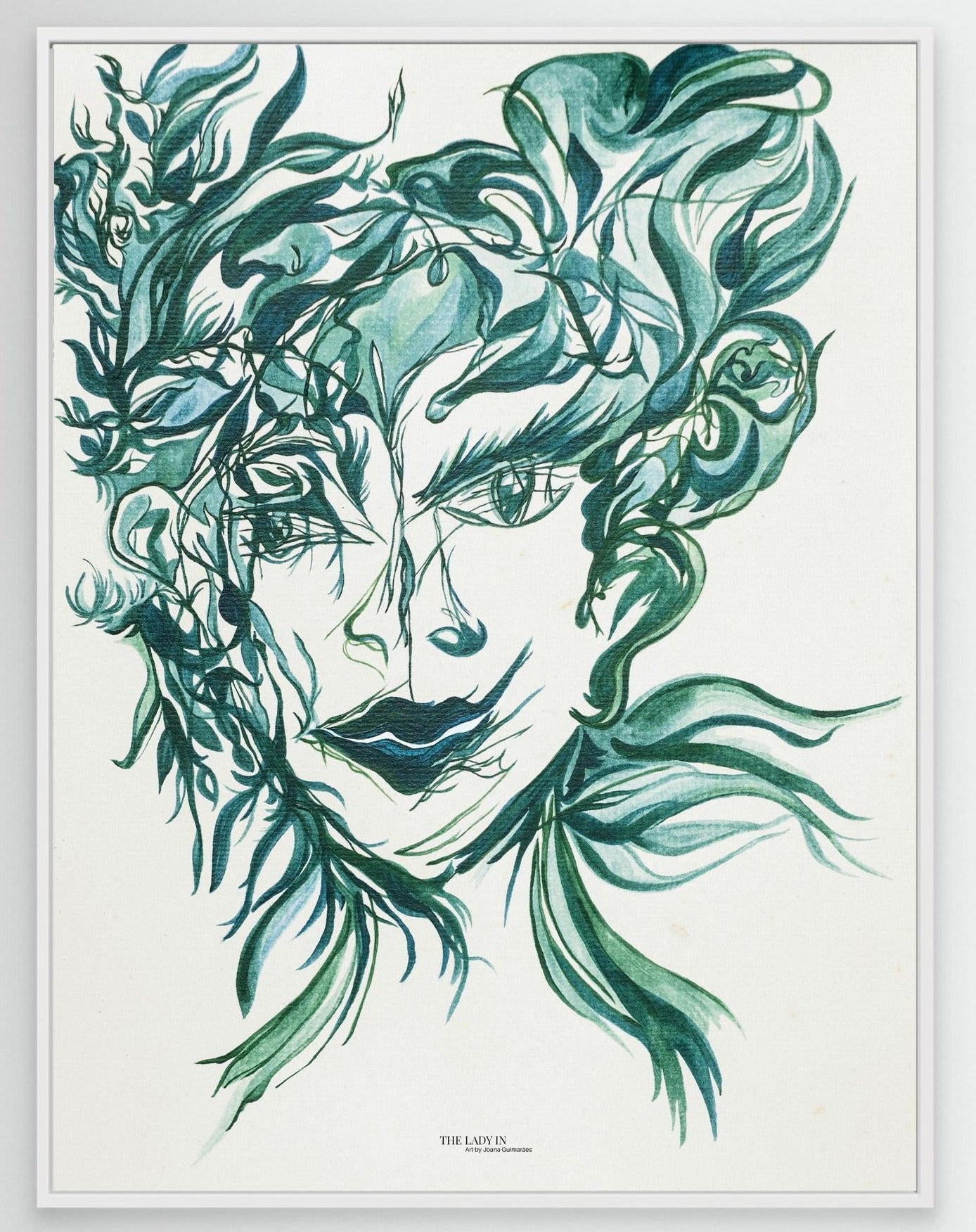 The Lady in the Mirror and the Hair... Again - Canvas Art Print