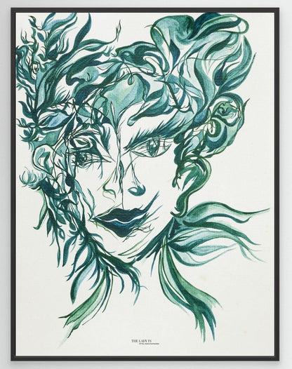 The Lady in the Mirror and the Hair... Again - Canvas Art Print