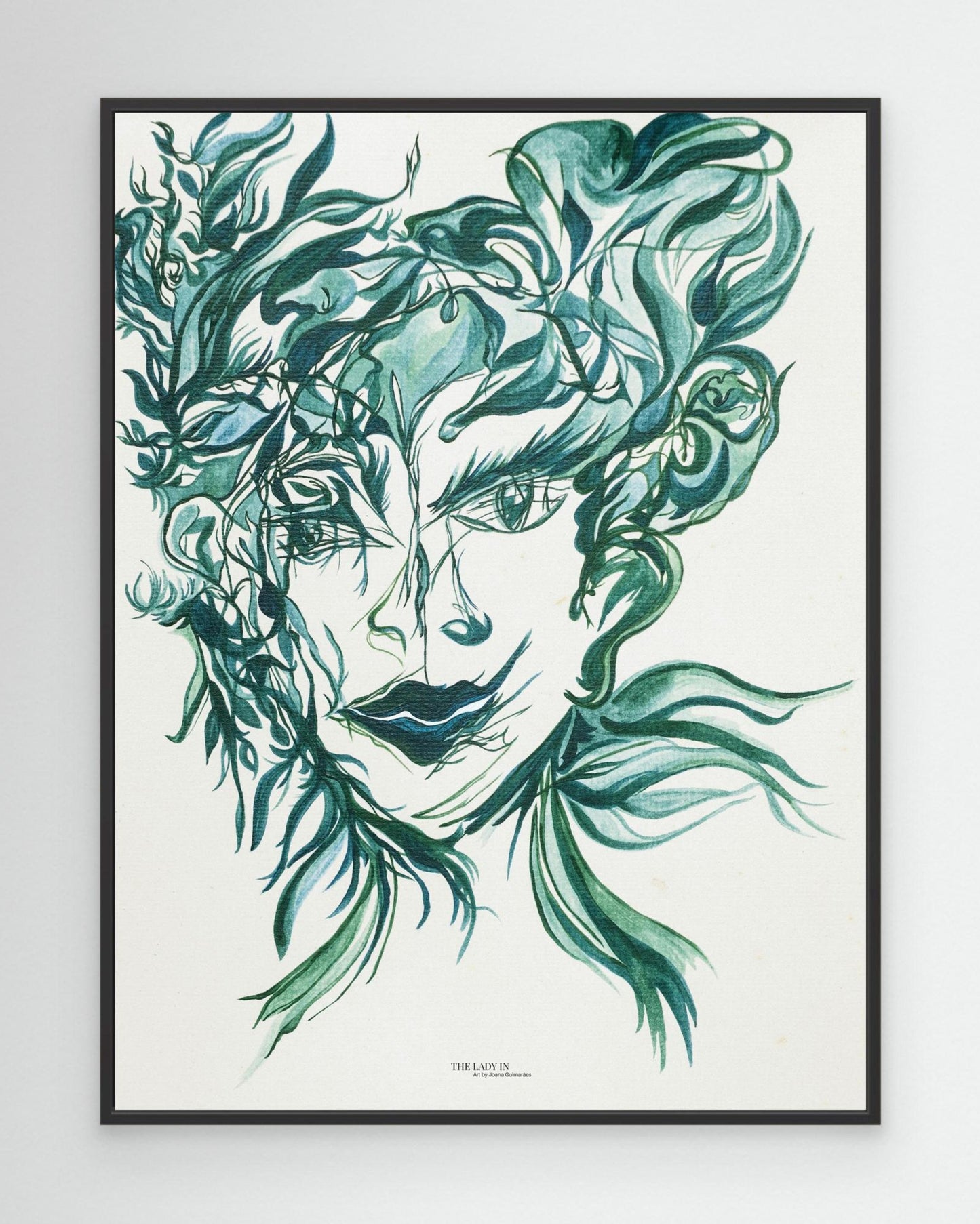 The Lady in the Mirror and the Hair... Again - Canvas Art Print