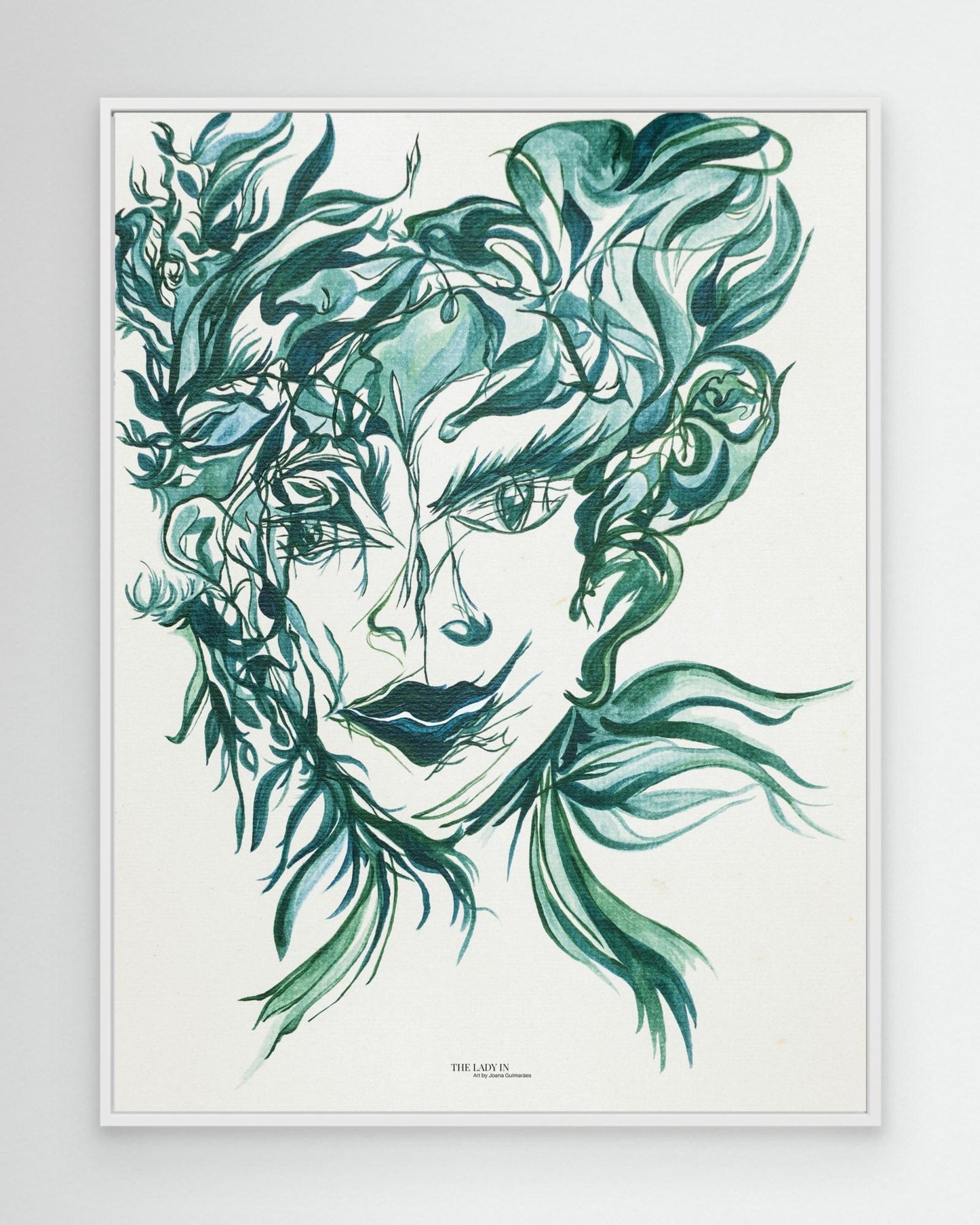 The Lady in the Mirror and the Hair... Again - Canvas Art Print