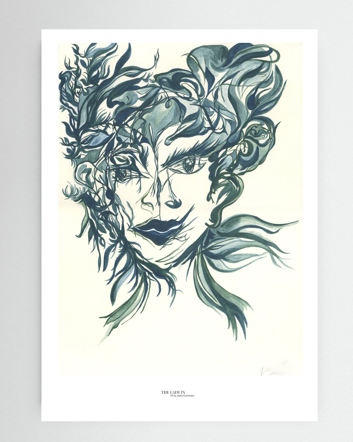 The Lady in the Mirror and the Hair... Again - Print on Fine Art Paper