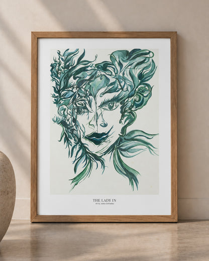 The Lady in the Mirror and the Hair... Again - Print on Fine Art Paper