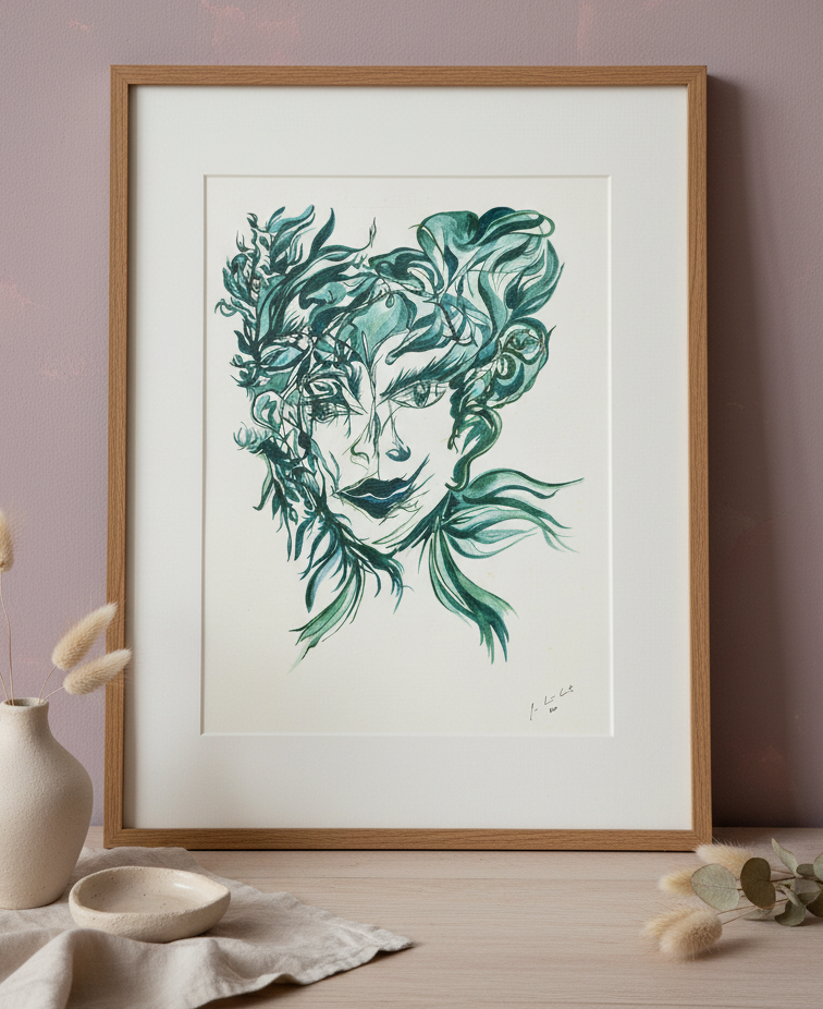 The Lady in the Mirror and the Hair... Again - Original Painting