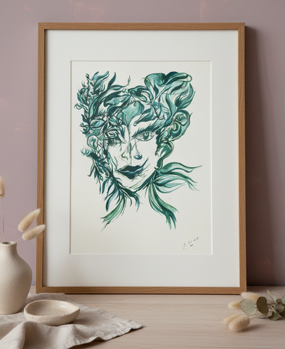 The Lady in the Mirror and the Hair... Again - Original Painting