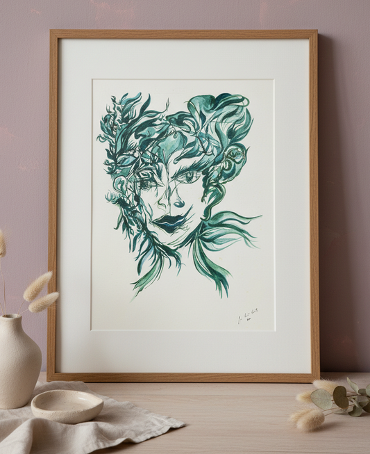 The Lady in the Mirror and the Hair... Again - Original Painting