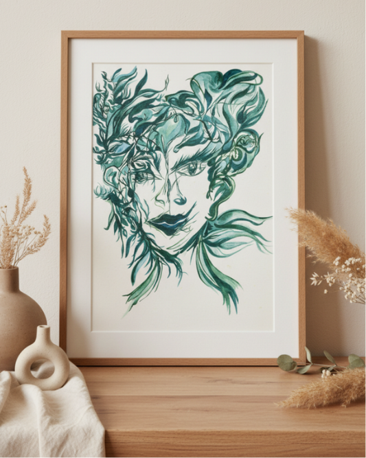 The Lady in the Mirror and the Hair... Again - Original Painting