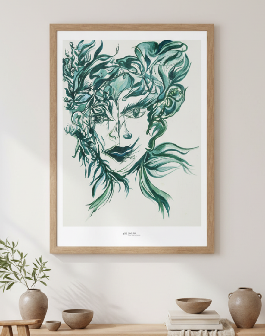 The Lady in the Mirror and the Hair... Again - Print on Fine Art Paper