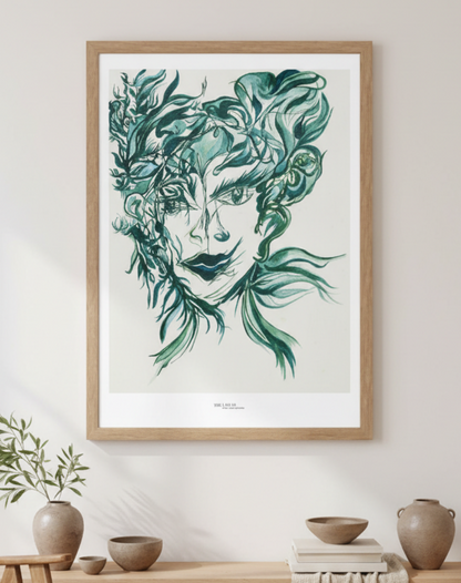 The Lady in the Mirror and the Hair... Again - Print on Fine Art Paper