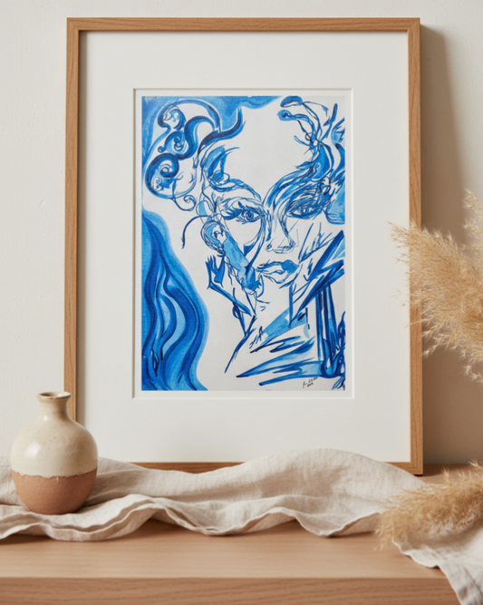 The Lady in the Mirror in the Morning - Original Painting