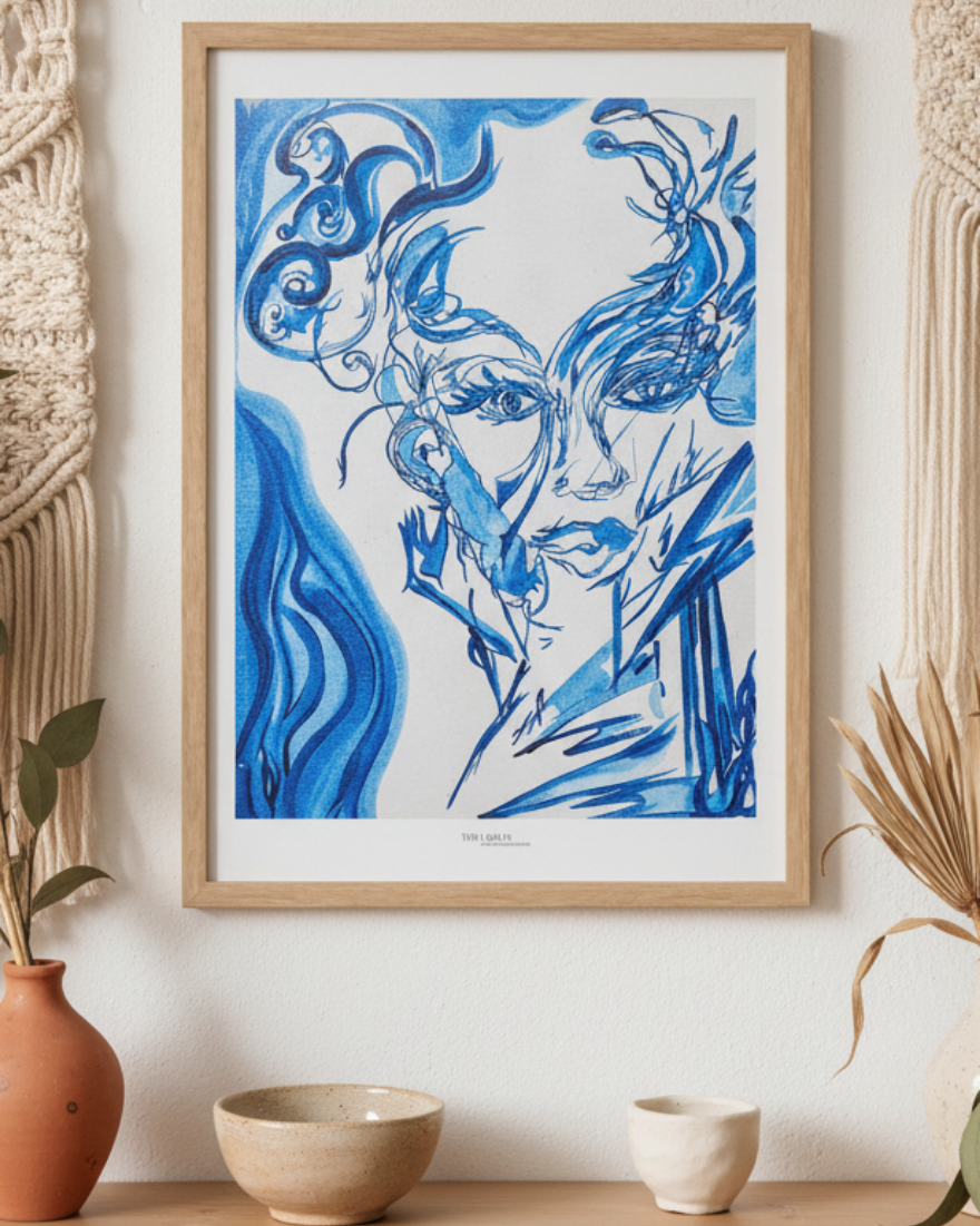 The Lady in the Mirror in the Morning - Print on Fine Art Paper