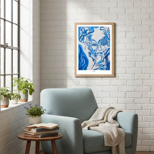 The Lady in the Mirror in the Morning - Print on Fine Art Paper