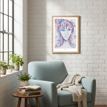 The Lady Creating - Print on Fine Art Paper