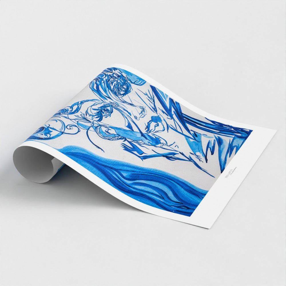 Rolled archival fine art print — 'The Lady in the Mirror' — premium paper example.