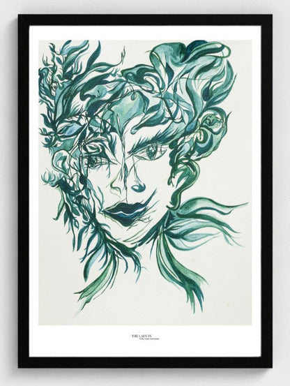 The Lady in the Mirror and the Hair... Again - Print on Fine Art Paper